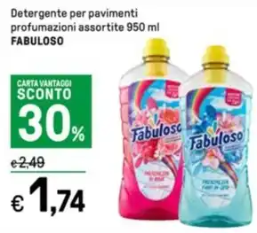 Iper La Grande Detergente per pavimenti profumazioni assortite 950 ml FABULOSO offerta