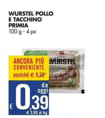 Tigros Primia Wurstel di pollo offerta