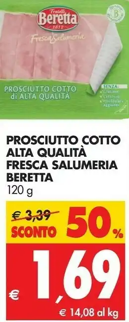 Tigros Beretta Prosciutto cotto offerta