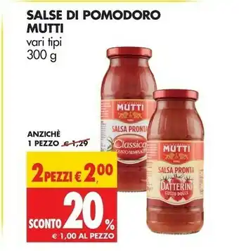 Tigros Mutti Passata di pomodoro offerta