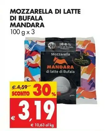Tigros Mandara Mozzarella di bufala offerta