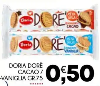 Enne Market DORIA DORÈ CACAO / VANIGLIA GR.75 offerta