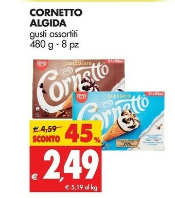 Tigros Algida Cornetto offerta