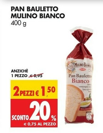 Tigros Mulino Bianco Pan Bauletto offerta