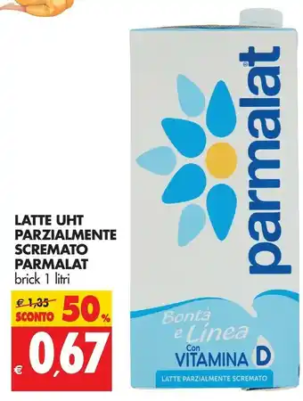 Tigros Parmalat Latte parzialmente scremato offerta