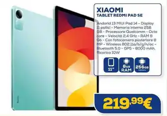 Euronics XIAOMI TABLET REDMI PAD SE offerta