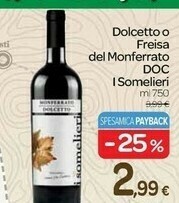 Carrefour I somelieri Dolcetto O Freisa Del Monferrato Doc offerta