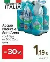 Carrefour Sant'anna Sant'Anna - Acqua Minerale Naturale 500 g(ml) offerta