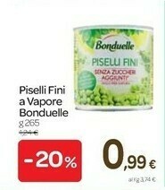 Carrefour Bonduelle Piselli Fini A Vapore offerta