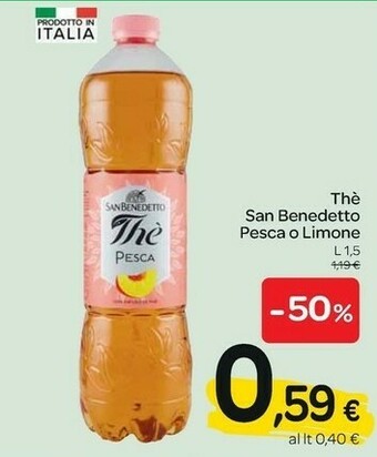 Carrefour San Benedetto Thè Al Limone 1500 G(ml) offerta