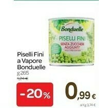 Carrefour Bonduelle Piselli Fini A Vapore offerta
