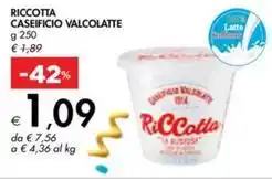 Bennet RICCOTTA CASEIFICIO VALCOLATTE offerta