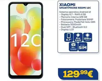 Euronics XIAOMI SMARTPHONE REDMI 12C offerta