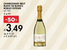 Bennet CHARDONNAY BRUT BLANC DE BLANCS BORGO ESTENSE ml 750 offerta