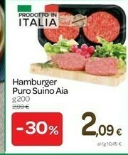 Carrefour Aia Hamburger Puro Suino offerta