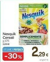 Carrefour Nestlè Cereali Nesquik 375 G(ml) offerta