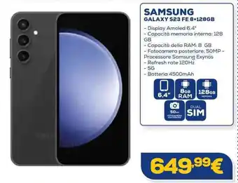 Euronics SAMSUNG GALAXY S23 FE 8+128GB offerta