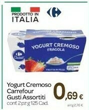 Carrefour Carrefour - Yogurt Con Fragole Cremoso 250 G(ml) offerta
