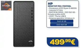 Euronics HP DESKTOP M01-F2074NL offerta