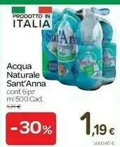 Carrefour Sant'anna Acqua Minerale Naturale 500 G(ml) offerta