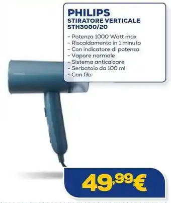 Euronics PHILIPS STIRATORE VERTICALE STH3000/20 offerta