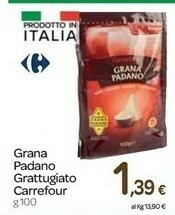 Carrefour Carrefour - Grana Padano DOP Grattugiato 100 G(ml) offerta
