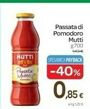 Carrefour Mutti Passata Di Pomodoro 700 G(ml) offerta