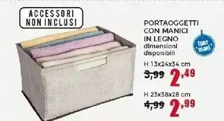 Happy Casa Portaoggetti Con Manic In Legno offerta