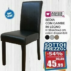 Happy Casa Sedia Con Gambe In Legno offerta