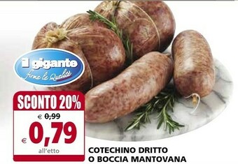 Cotechino Dritto O Boccia Mantovana