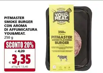 You & Meat Pitmaster Smoke Burger Con Aroma Di Affumicatura 250 G