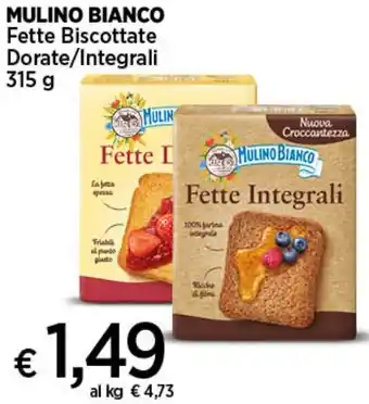 In Coop MULINO BIANCO Fette Biscottate Dorate/Integrali 315 g offerta