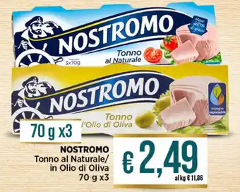NOSTROMO Tonno al Naturale/ in Olio di Oliva 70 g x3