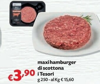 Pam I tesori Maxi Hamburger Di Scottona 250 G offerta