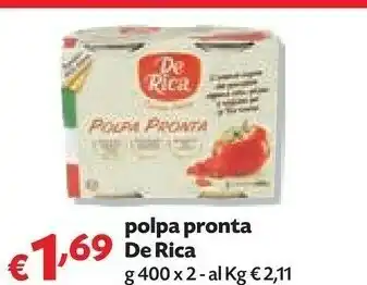 Pam De Rica - Polpa Pronta 400 G(ml) offerta