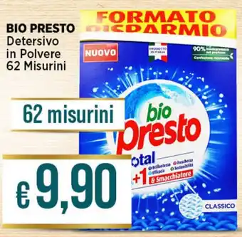 BIO PRESTO Detersivo in Polvere 62 Misurini