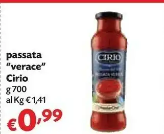 Pam Cirio Cirio - La Verace Passata 700 g(ml) offerta