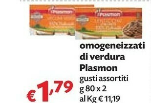 Pam Plasmon Omogeneizzati Di Verdura offerta
