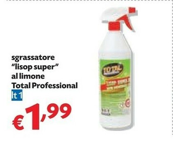 Pam Total Professional Sgrassatore Lisop Super Al Limone 1 Lt offerta