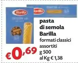 Pam Barilla Pasta Di Semola 500 G offerta