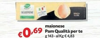 Pam Pam & Panorama - Maionese Cremosa E Delicata 143 G(ml) offerta