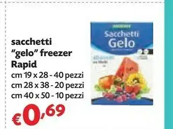 Rapid Sacchetti Gelo Freezer