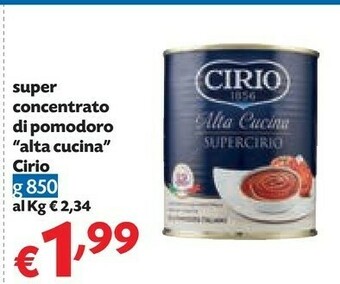 Pam Cirio Super Concentrato Di Pomodoro Alta Cucina 850 G offerta