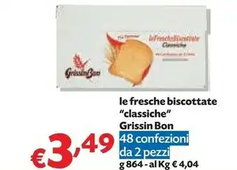 Pam Grissin bon Le Fresche Biscottate Classiche 864 G offerta