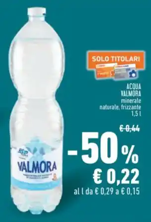 Conad Superstore ACQUA VALMORA minerale naturale offerta