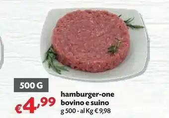 Pam Hamburger-one Bovino E Suino G 500 offerta