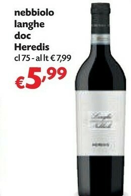 Pam Heredis Nebbiolo Langhe Doc 75 Cl offerta