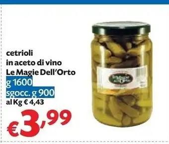 Pam Le Magie Dell'orto Cetrioli In Aceto Di Vino offerta