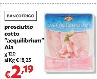 Pam Aia Prosciutto Cotto Aequilibrium 120 G offerta