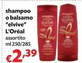 Pam L'Oreal Shampoo/ Balsamo Elvive offerta